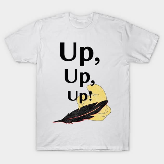 Up, Up, Up! (Feather & Hat) T-Shirt by MagicalMouseDesign